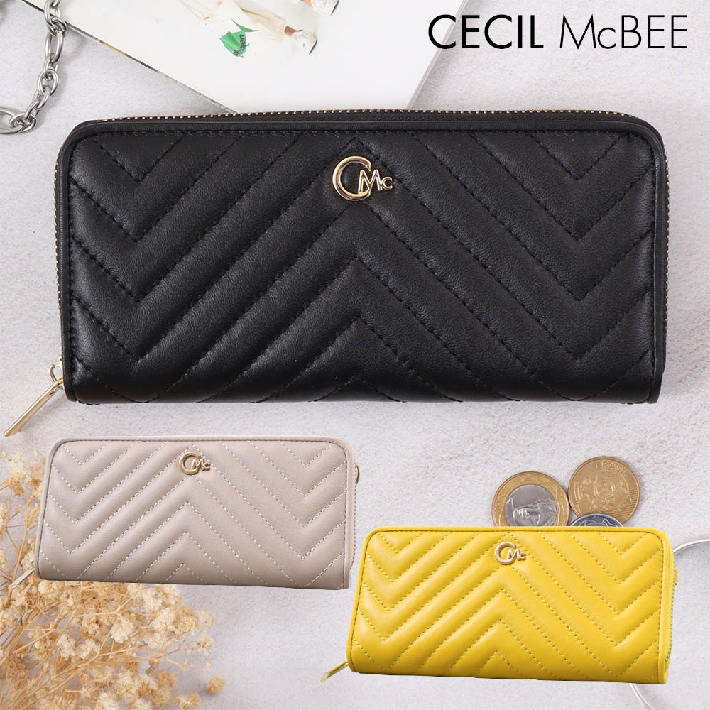 CECIL McBEE/ラウンドファスナー ロングウォレット/BLK CECIL McBEE - 新品 セシルマクビー ラウンドファスナー 長財布