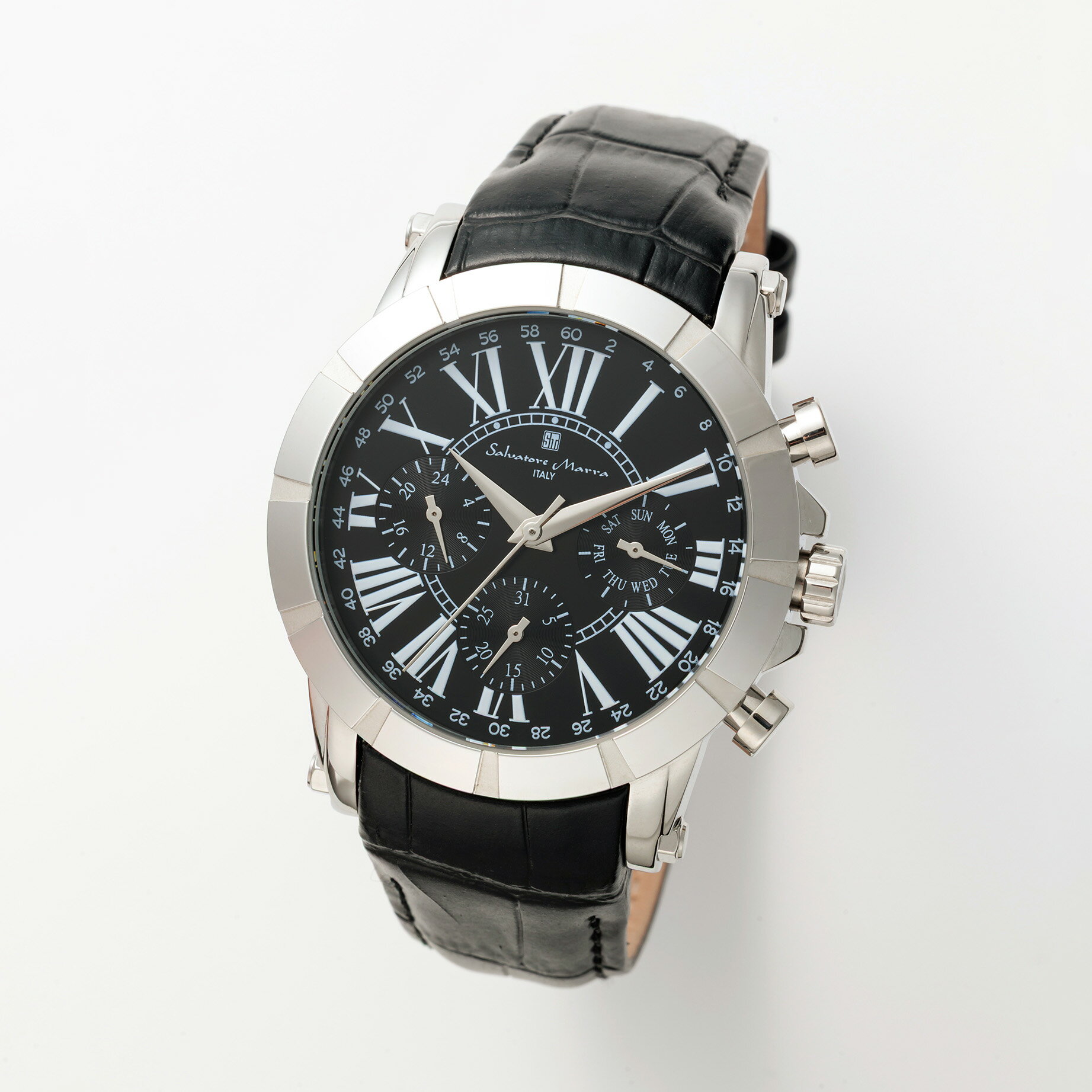 Rakuten - Salvatore Marra サルバトーレマーラ　腕時計 マルチファンクション　SM25101-SSBK メンズ レディース 時計 ギフト