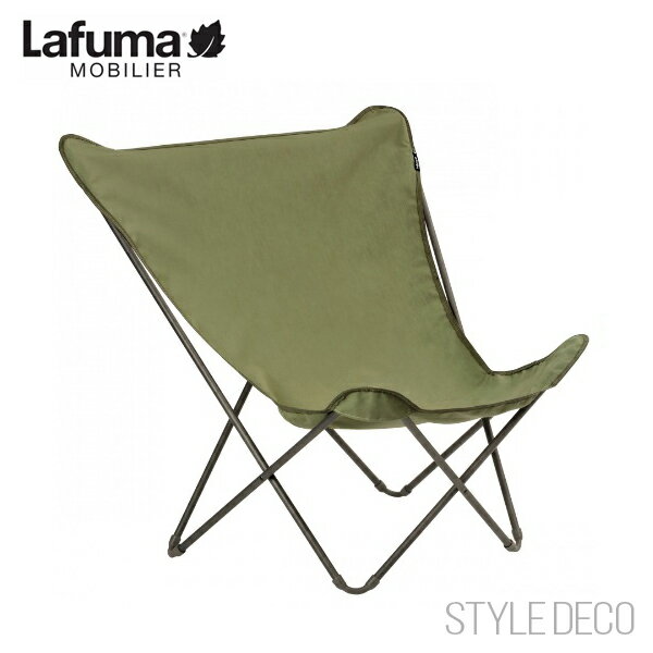 バタフライチェアLafuma MOBILIER ラフマ チェア LFM2777 8913 pop up XL Airlon ポップアップ Vert kaki モス カーキ グリーン 緑 モスグリーン 収納時φ12×H116cm 重量2.65kg 最大耐荷重110kg