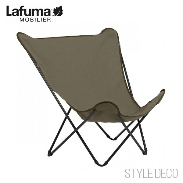 バタフライチェアLafuma MOBILIER ラフマ チェア LFM2777 6535 pop up XL Airlon ポップアップ Gres グレ グリス サイズ 収納時φ12×H116cm 使用時W78×D60×H99cm SH30cm 重量3.1kg 最大耐荷重110kg