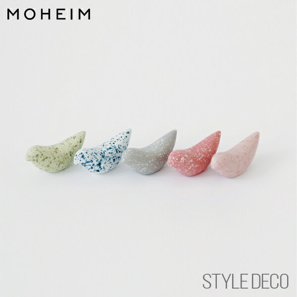MOHEIM（モヘイム）/BIRDYPEBBLES箸置き（BOX入り/5色セット）BOXサイズ：直径150×H40mmサイズ：W60×H2..