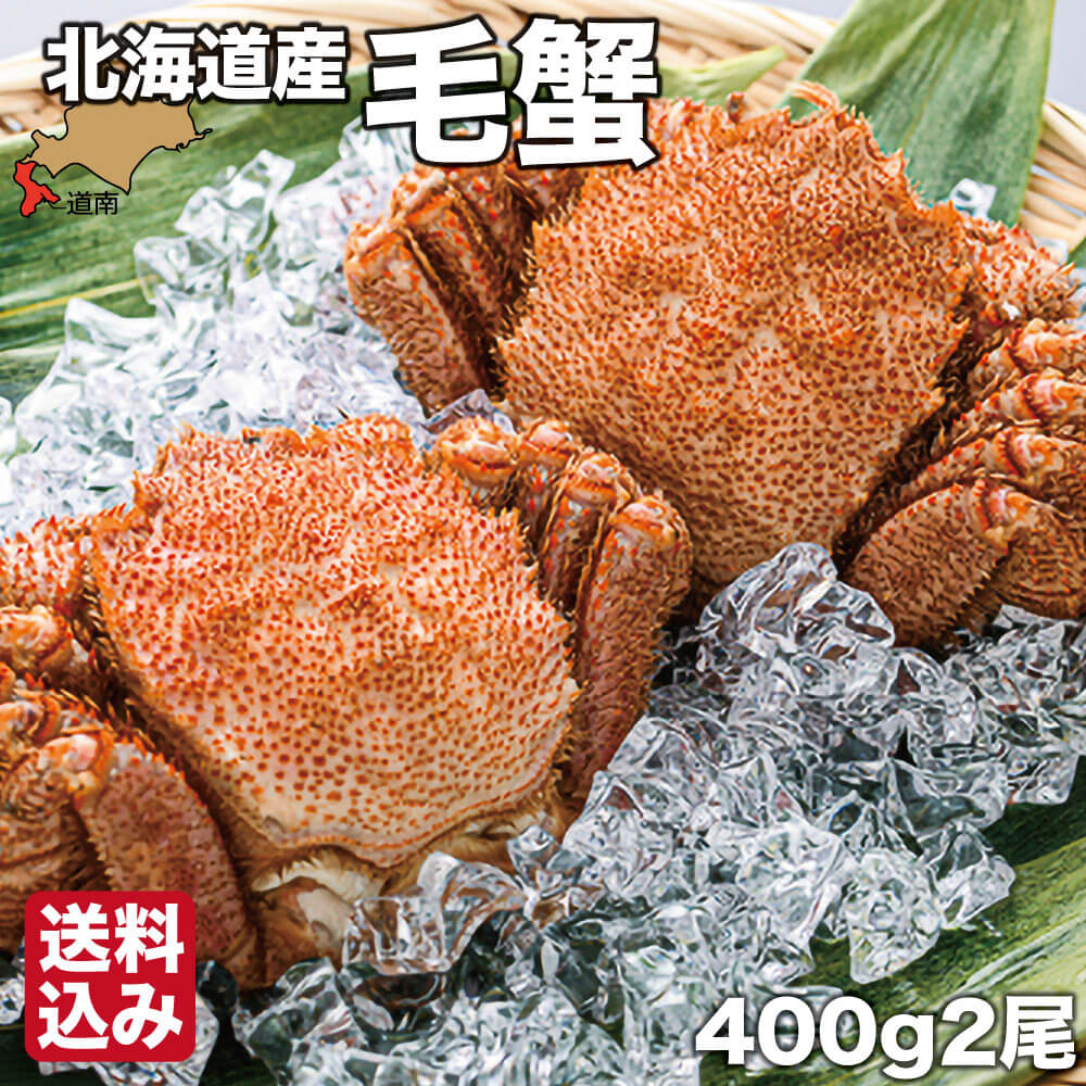 北海道産 毛がに 400g×2 噴火湾 ギフ