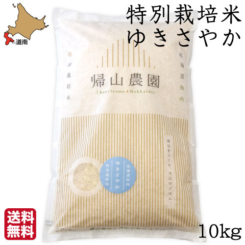 【P+2倍 24日20:00〜29日1:59迄】予約受付中【令和6年産米】 特別栽培米 北海道 ゆきさやか 10kg 帰山農園 白米 精米 知内 帰山農園 産地直送