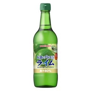 【クーポンで最大20％OFF】 【まとめ買い】ポッカサッポロ お酒にプラス ライム 540ml 瓶 12本入り 1ケース 【代引不可】