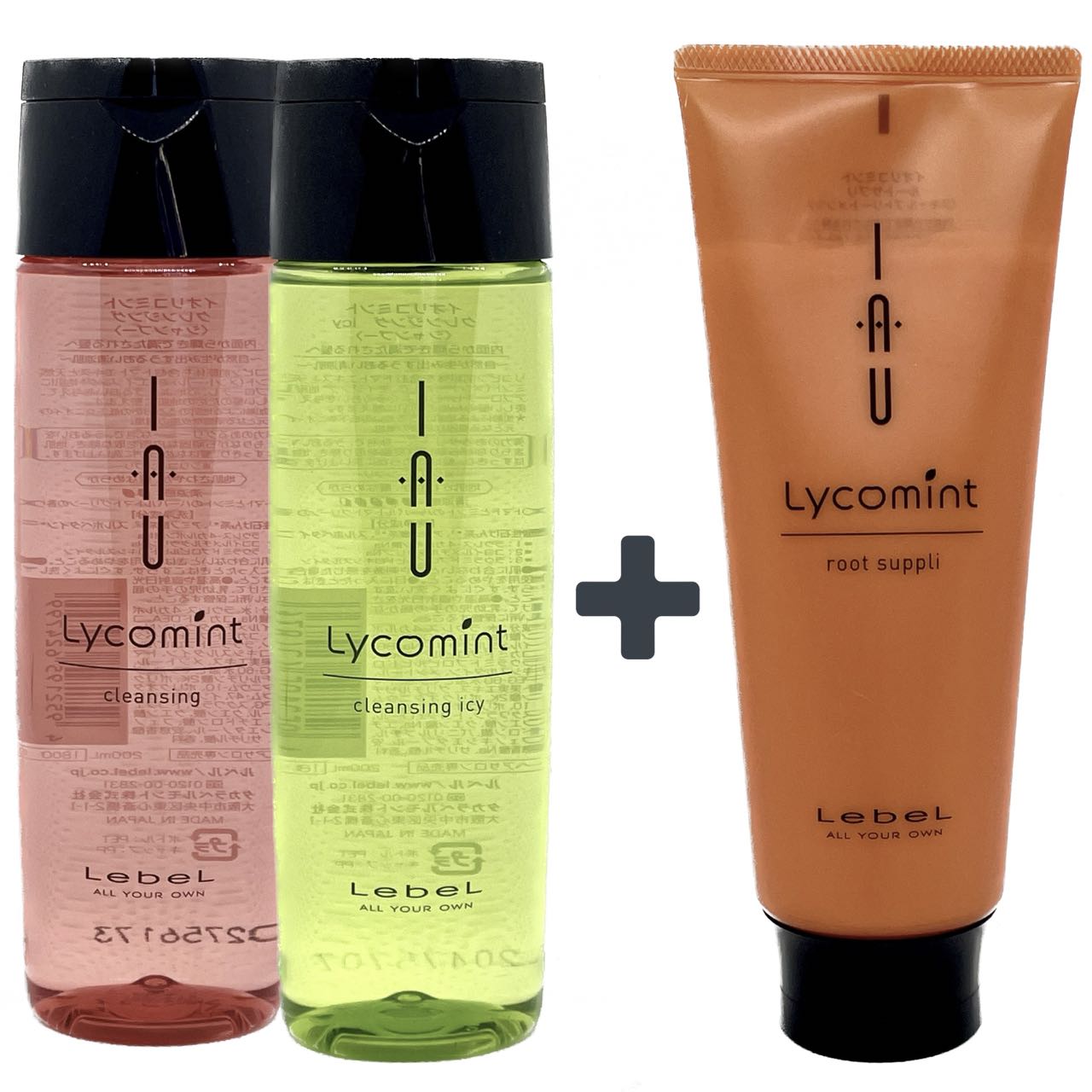 Lebel ルベル IAU LYCOMINT イオ リコミント Cleansing クレンジング 200ml & root suppli ルートサプリ 200ml