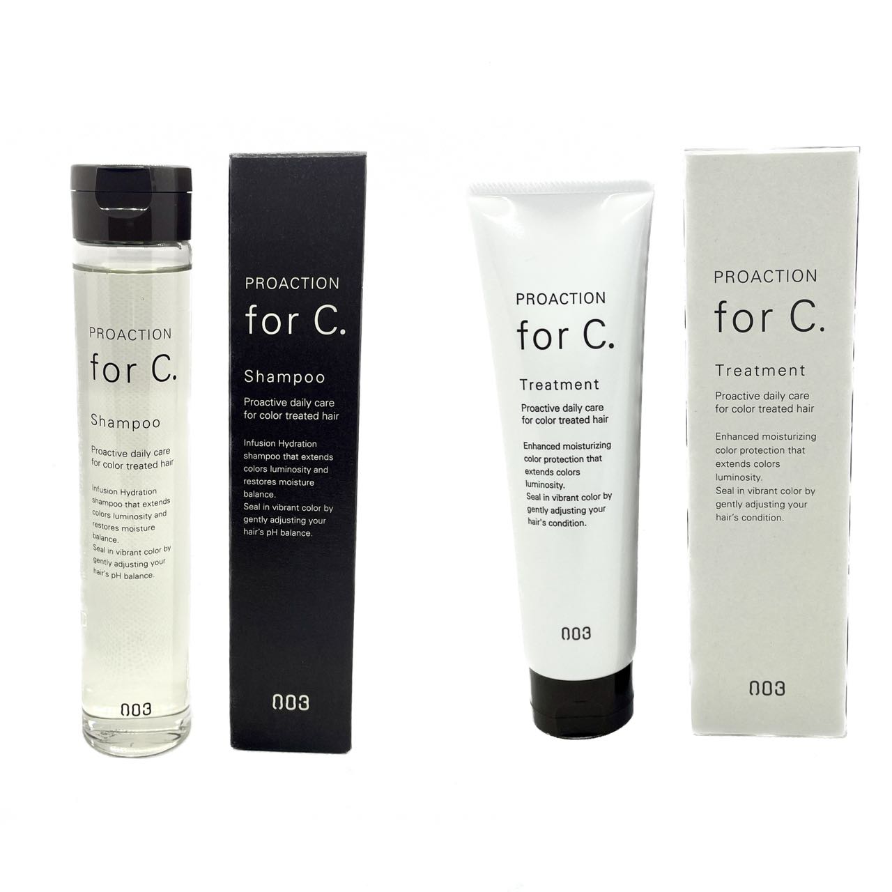 NUMBER THREE ナンバースリー PROACTION for C. プロアクション フォーシー Shampoo 170ml Treatment 150g シャンプー 170ml トリートメント 150g