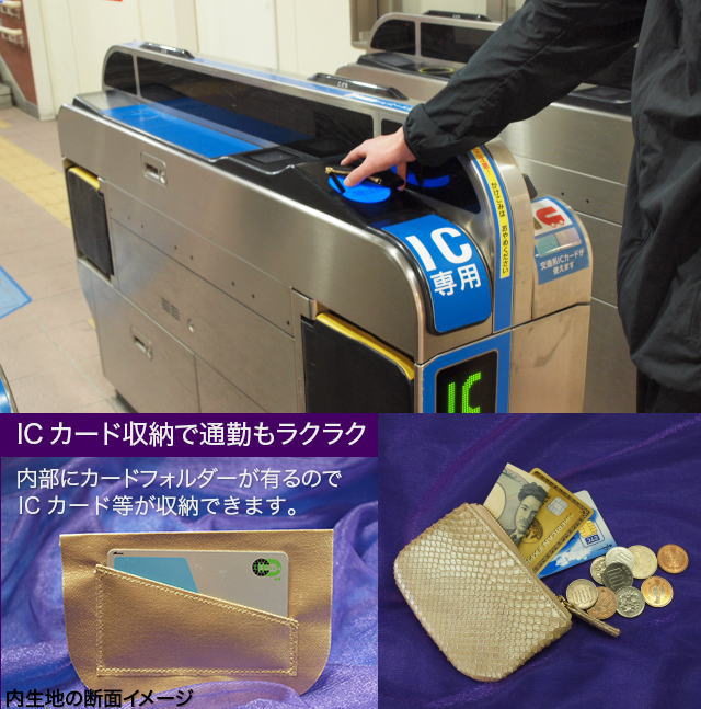 本物の蛇のカード入れ