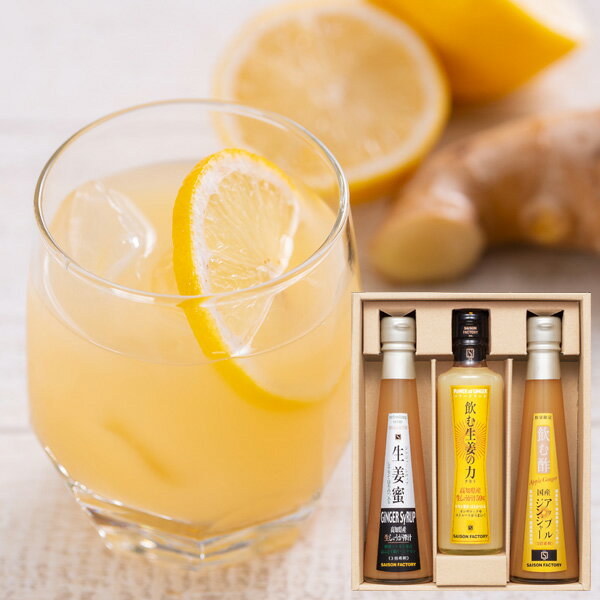 ■送料無料■【生姜飲料3本詰合せ(NSV-30)】《御歳暮 お歳暮 寒中見舞い 秋・冬ギフト 内祝い ギフト 贈り物 出産内祝い 結婚内祝い 御祝い 結婚祝い 出産祝い 生姜 飲む酢 りんご》