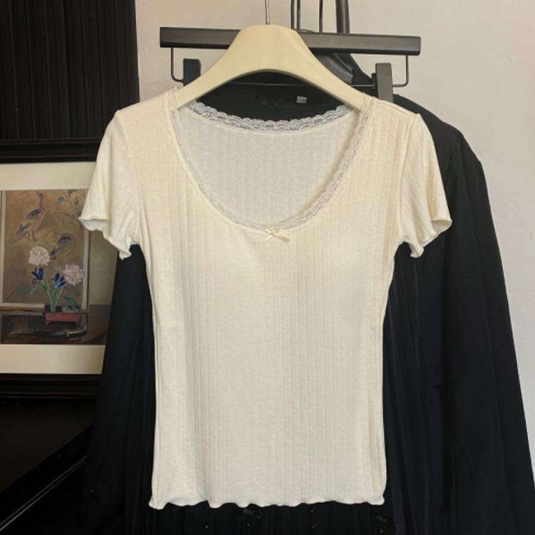 Tシャツ カットソー レディース リブ Uネック 半袖 インナー カップ付き 半袖 Tシャツ 半袖tシャツ カップ付きtシャツ インナーシャツ 夏 無地tシャツ お洒落 ストレッチ 通気性 スポーツ 夏物 部屋着 ヨガ シンプル 速乾 シンプル 送料無料