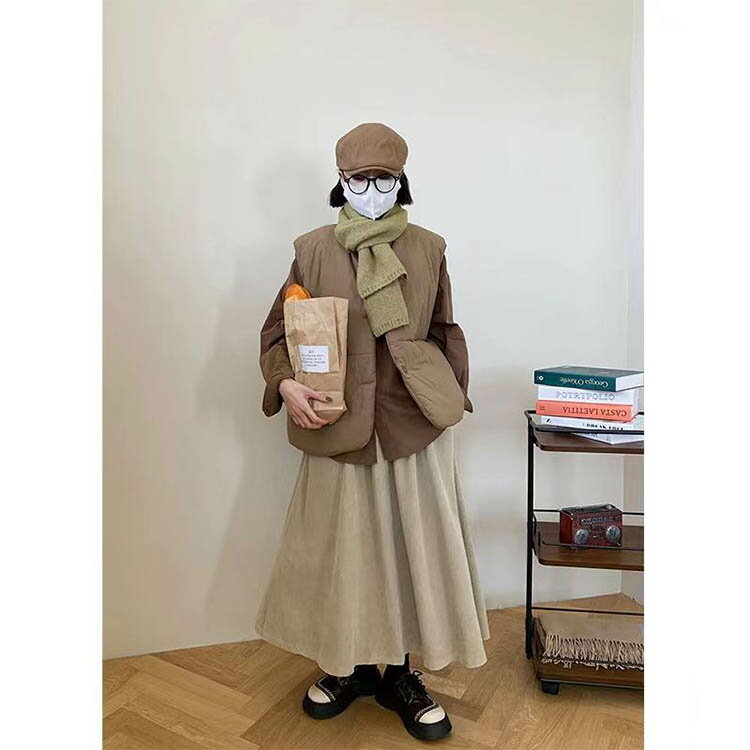 膝下 コーデュロイスカート ロング丈 マキシ丈 ロングスカート スカート レディース 大きいサイズ ひざ下 フレアスカート コーデュロイ ゆったり 秋 冬 ボトムス Aライン ウエストゴム 春 冬 コーデュロイ暖かい 韓国 通勤 オフィス 入園式 卒業式 送料無料