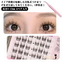 つけまつげ 部分用 接着剤不要 のり不要 つけまつ毛 つけま ロング 束感 かわいい ナチュラル ピンセット付き アイメイク アイラッシュ まつげエクステ セル...