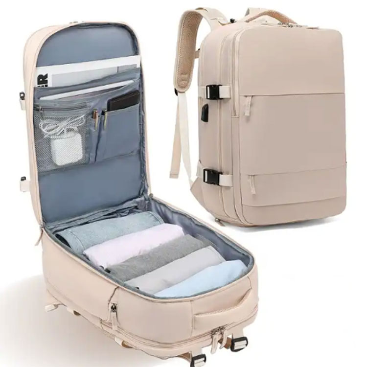 旅行バッグ リュック レディース メンズ リュックサック 軽量 35L 大容量 防水 乾湿分離 USBボート PC パソコン a4 1－3泊 旅行 出張 機内持ち込み 通勤 通学 ジム バックパック 登山リュック 旅行リュック ボックス型 スクエア 【送料無料】 sak24-10011810 業務SHOP SaK24 サンプル画像2