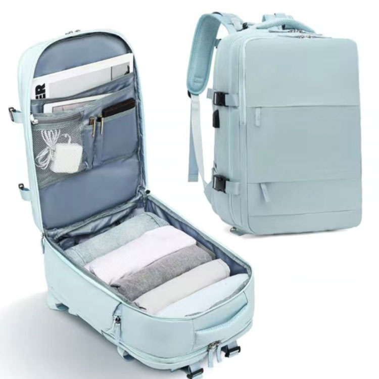 旅行バッグ リュック レディース メンズ リュックサック 軽量 35L 大容量 防水 乾湿分離 USBボート PC パソコン a4 1－3泊 旅行 出張 機内持ち込み 通勤 通学 ジム バックパック 登山リュック 旅行リュック ボックス型 スクエア 【送料無料】 sak24-10011810 業務SHOP SaK24 サンプル画像3