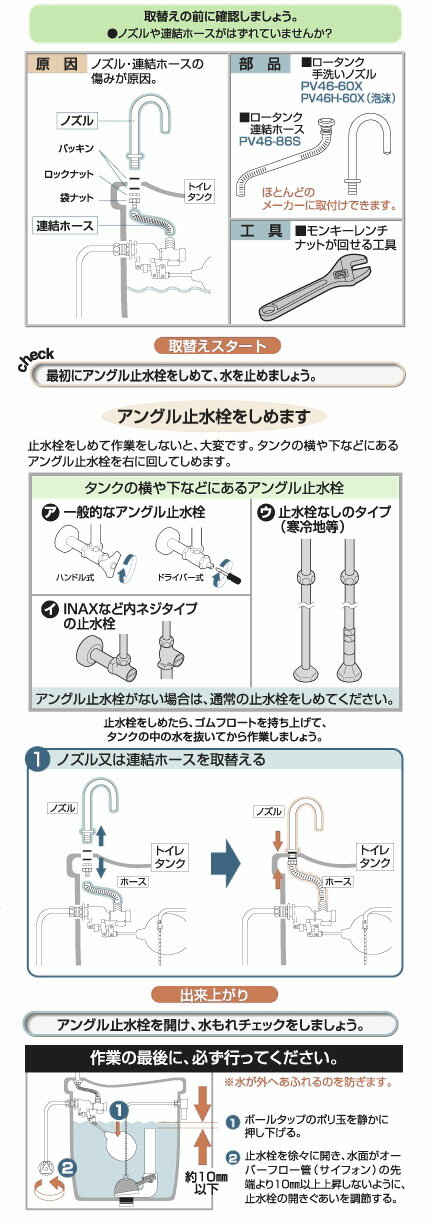 SANEI　品番：PV46-860S　ロータンク連結ホース　サンエイ・三栄水栓製作所