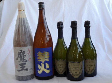 パーティー祝乾杯酒 22人分セット ドンペリニヨン 白 正規輸入品750ml×3本 (100ml×22人分) 三重県日本酒 生詰原酒 華火1800ml 芋焼酎 魔王1800ml