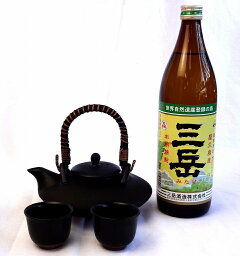 黒千代香セット2客ツル付（芋焼酎 三岳 900ml 25度）