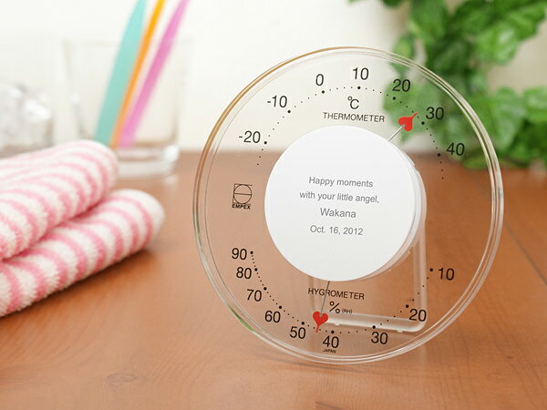 【最大2000円オフクーポン11日1:59迄】贈り物ギフト レリーフセット 温湿度計 セレナハート [3]