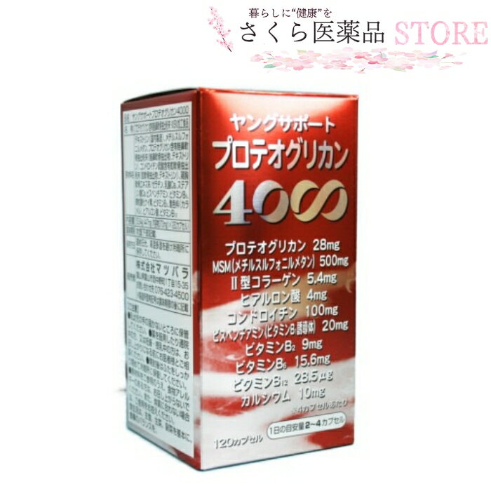 ヤングサポートプロテオグリカン4000 120カプセル プロテオグリカン MSM II型コラーゲン ヒアルロン酸 ..
