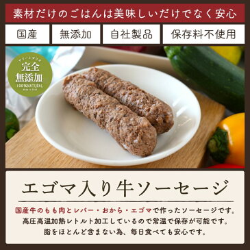 【5%クーポン1日限定】ドッグフード アレルギー 無添加 国産 牛 ソーセージ 30袋 犬 おやつ グルテンフリー ウェットフード 犬用 レトルト 手作りご飯 トッピング おやつ レバー えごま DHA EPA 小型犬 中型犬 シニア 老犬 介護食 サリダリ 送料無料 お買い物マラソン