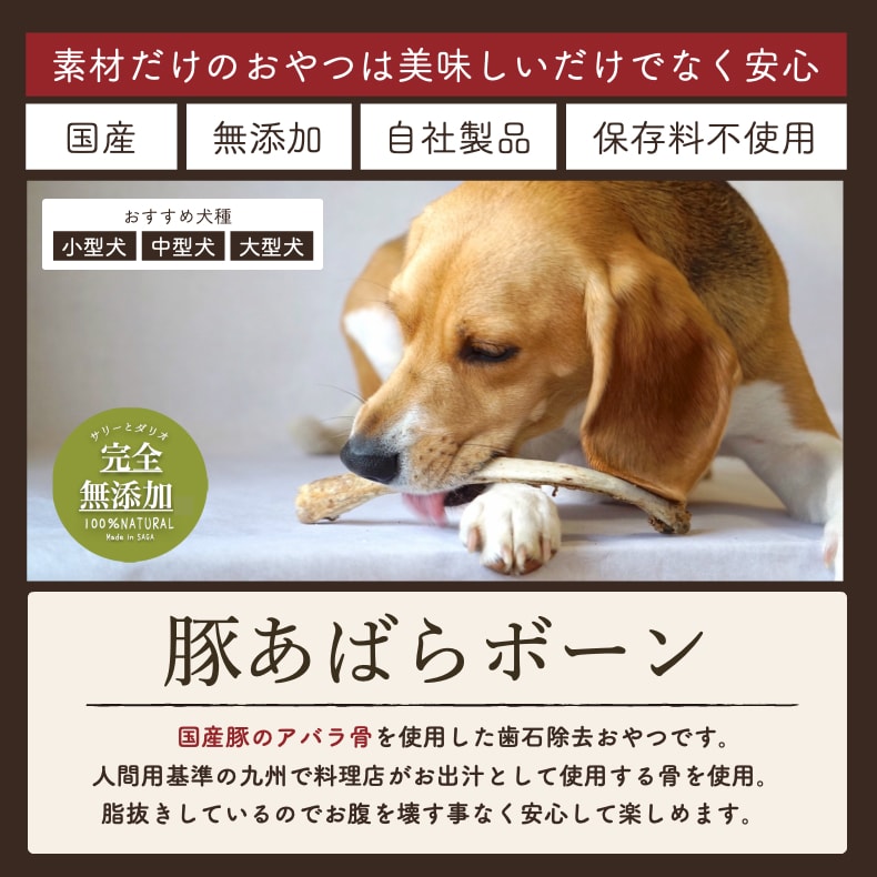 【5%クーポン】犬 歯石取り オヤツ 豚あばらボーン (100g) 犬 おやつ 無添加 国産 リブボーン 歯磨き 口臭 歯石除去 ストレス発散 小型犬 中型犬 大型犬 サリダリ