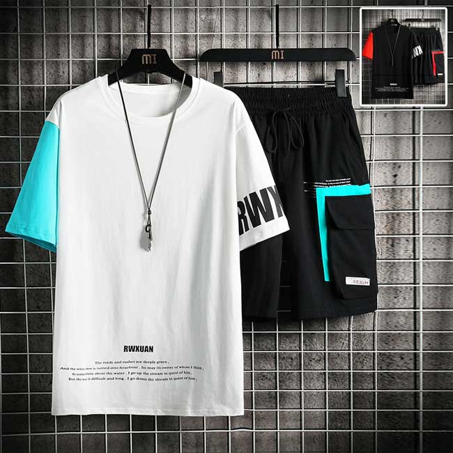 【スポーツ・セットアップ】上下セット メンズ ジャージ トレーナー 夏服 カジュアル