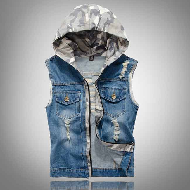 Rakuten - 【トップス・ベスト】デニムベスト チョッキ ノースリーブ Gジャン 格好いい