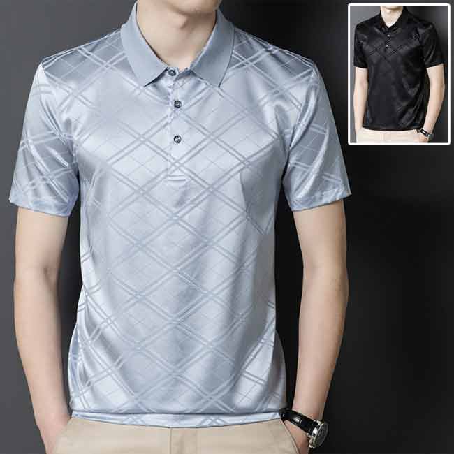 Rakuten - 【トップス・ポロシャツ】POLOシャツ 半袖 絹糸 シルク 涼しい 通気性 無地