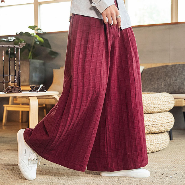 Rakuten - 【綿麻リネン・パンツ】夏物 リネンパンツ メンズ 麻 パンツ カジュアル リネンチノパン ゆったり ワイドパンツ リネン