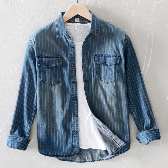 Rakuten - 【トップス・シャツ】長袖シャツ ボタンダウンシャツ メンズ カジュアルシャツ