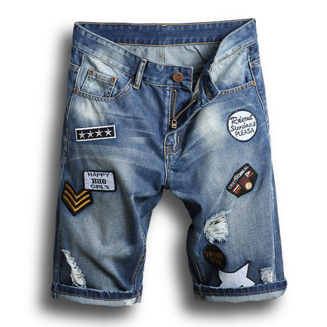 Rakuten - 【ボトムス・パンツ】ハーフパンツ デニム ダメージ加工　カーゴパンツ 短パン カジュアル ウエストゴム