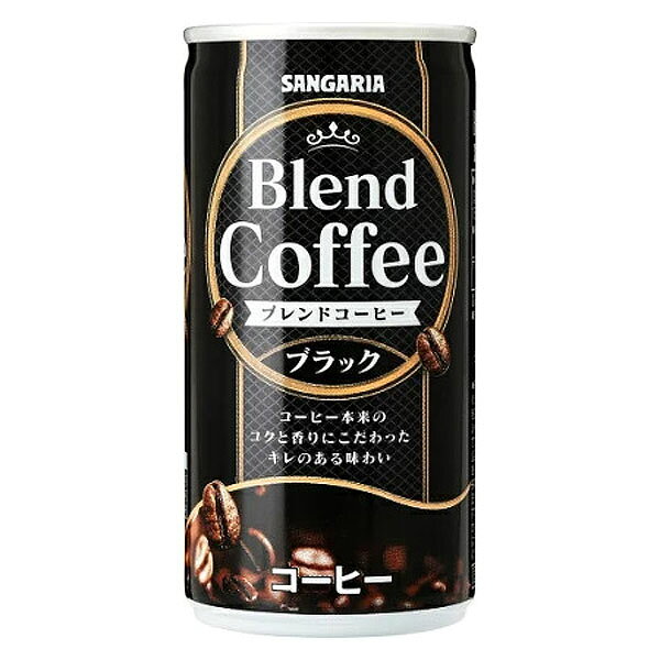 乐天商城 - サンガリア ブレンドコーヒー ブラック 185g缶×30本入 缶コーヒー