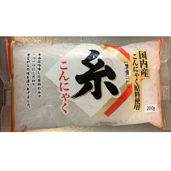 津田食品 糸こんにゃく 白 200g 1箱30個 同梱不可