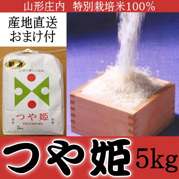 Other - 山形庄内米 特別栽培米 つや姫 100% 5kg 産地直送 おまけ付