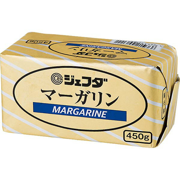 簡易包装で使いやすいポンドタイプのマーガリンです。ビタミンAを強化し、まろやかな風味に仕上げました。バターの代替品としてトーストなどにはもちろん、いろいろなお料理にもご使用いただけます。【品番:jfd01863】簡易包装で使いやすいポンドタイプのマーガリンです。ビタミンAを強化し、まろやかな風味に仕上げました。バターの代替品としてトーストなどにはもちろん、いろいろなお料理にもご使用いただけます。商品番号jfd01863原材料食用植物油脂（国内製造）、食用精製加工油脂（国内製造）、食塩、脱脂粉乳／乳化剤、香料、ビタミンA、着色料（カロテン）、（一部に乳成分・大豆を含む）内容量450g保存方法要冷蔵配送方法冷蔵便でのお届けとなります。