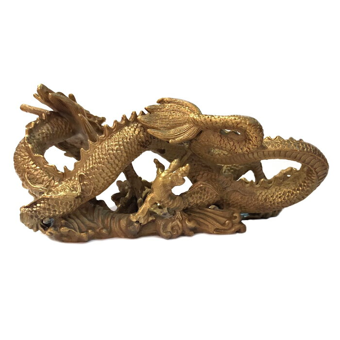 真鍮製 黄銅 オブジェ 龍 ドラゴン 竜 五爪 5本爪 金運 N-104 真鍮 ゴールド アンティーク 龍神様 置物 財運 金運 開運 幸運 招福 商売繁盛 事業運 開店祝い 厄除け 富貴吉祥 如意宝珠 縁起物 竜 風水 健康長寿 目標達成 願望成就 運気が好転 結婚運 交際運 対人運