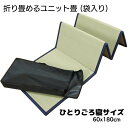 折りたためるユニット畳 ごろ寝サイズ 60x180cm 袋入り【スベリ止め加工】