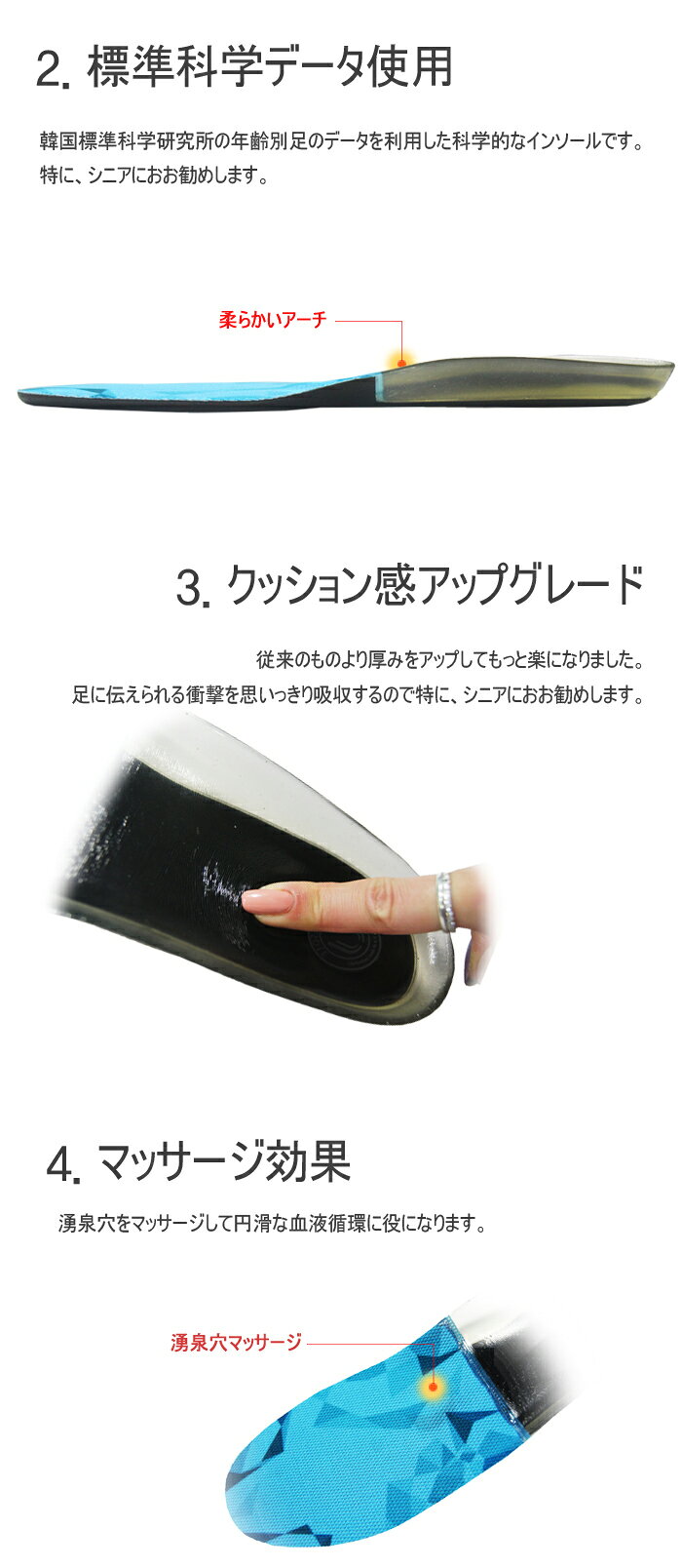 ビバルインソール　アクエティバープラスBIBAL INSOLE　Activer plusインソール　中敷き　衝撃吸収　介護　シニア　運動　スポーツ衝撃吸収 satani-10000204 リフォーム エコ雑貨 satani サンプル画像3