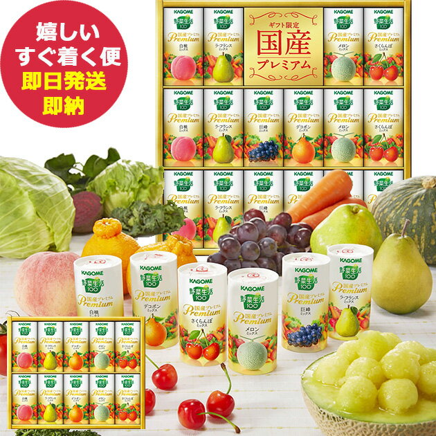 カゴメ 野菜生活ギフト 国産プレミアム 10本 YP-20R (あす楽) 送料無料(北海道・沖縄を除く) 【のし包装可】_