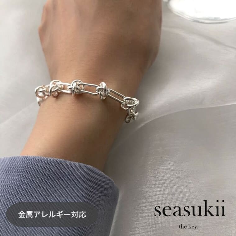 【12/4 20:00~全品50%OFFクーポンあり】ブレスレット 金属アレルギー対応 サージカルステンレス 長さ調整 チェーンブレスレット レディース アクセ...