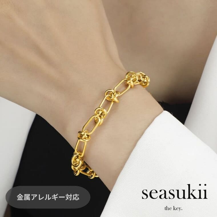 【楽天スーパーSALE 10％OFF】ユニークチェーンブレスレット ステンレスブレスレット ごつめ モード系 錆びにくい 金属アレルギー デイリー カジュアル 大人かわいい 上品 きれいめ 韓国アクセサリー プレゼント ギフト