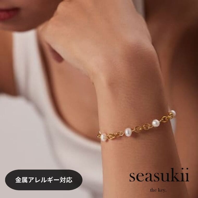 【楽天スーパーSALE 10％OFF】淡水パールブレスレット ステンレスブレスレット 金属アレルギー対応 淡水パール シンプルデザイン 長さ調整可 アクセ カジュアル 大人かわいい 上品 きれいめ 韓国アクセサリー プレゼント ギフト ママコーデ