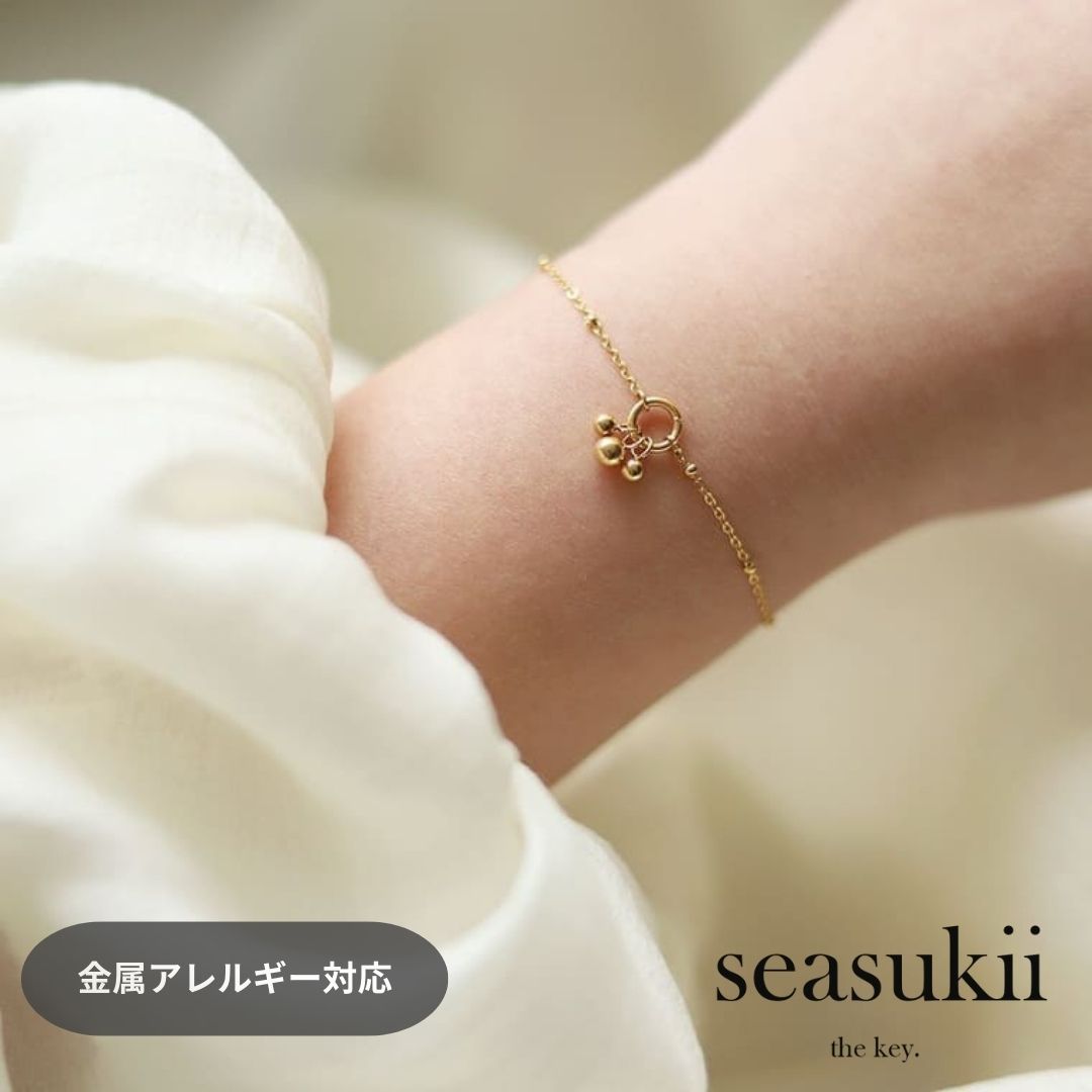 乐天商城 - ボールブレスレット ステンレスブレスレット 金属アレルギー対応 ブレスレット つけっぱなしアイテム 華奢ブレス アクセサリー カジュアル 大人かわいい 上品 きれいめ 韓国アクセサリー プレゼント ギフト