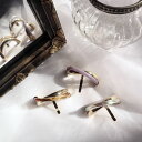 ヘアカフ ポニーフック ヘアアクセサリー ヘアフック ヘアカフス ワンポイント パープル ブラウン オーロラ 合金 セルロイド おしゃれ 大人かわいい デイリー ヘアー 上品 ギフト プレゼント