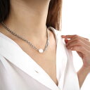 【SALE】ネックレス ステンレスネックレス ステンレスパールネックレス 淡水パールネックレスパールネックレス アシンメトリーチェーンネックレス 個性的ネックレス エレガント 上品 きれいめ プレゼント ギフト