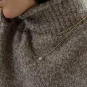 ネックレス パール二連ネックレス ステンレスネックレス 華奢ネックレス 汗 水に強い ショートネックレス 2連 シンプルデザインネックレス オフィス 長さ調整可 レディース ジュエリー アクセサリー デイリー 韓国アクセサリー ギフト ママコーデ
