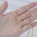 イニシャルネックレス ステンレスネックレス ネックレス イニシャル チェーン 筆記体 シンプルデザイン ショートネックレス レディース ジュエリー アクセサリー デイリー 韓国アクセサリー プレゼント ギフト ママコーデ