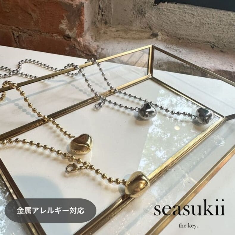 【12/4 20:00~全品50%OFFクーポンあり】ラリエット ハートチャーム ステンレス ネックレスチェーン 金属アレルギー対応 ネックレス ハートモチーフ...