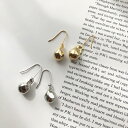 ピアス 両耳用 メタル ボール 小ぶり シンプル 個性的 真鍮 オフィス オフィスカジュアル レディース ジュエリー 大人 大人かわいい デイリー 上品 きれいめ プレゼント ギフト
