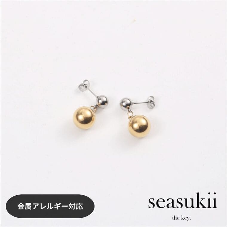 ピアス 両耳用 ミックスカラー デザインピアス ステンレス ボール 金属アレルギー対応 ステンレスピアス 痒くなりにくい 汗 水に強い 夏 シンプル ジュエリー 大人かわいい スニーカー サンダル きれいめ 韓国アクセサリー プレゼント ギフト