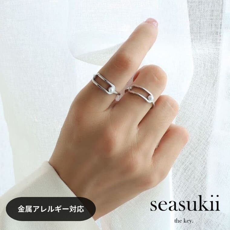 【12/4 20:00~全品50％OFFクーポンあり】リング 指輪 14号 ステンレスリング パールリング デザインリング 金属アレルギー対応 汗 水 強い 人差し指リング 中指リング シンプルデザイン プラスチックパール 韓国アクセサリー プレゼント ギフト